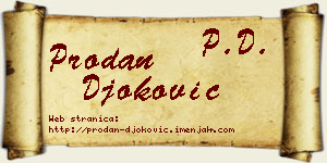 Prodan Đoković vizit kartica